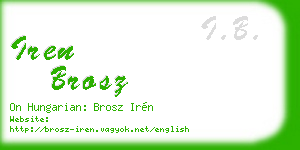 iren brosz business card